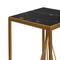 Set of 2" Gold Marble Contemporary Accent Table 30", 26"
